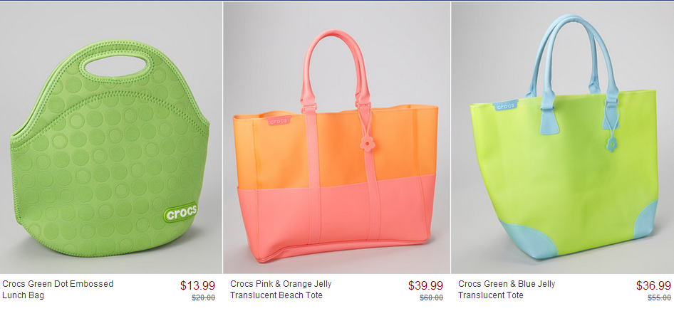 crocs beach tote bag