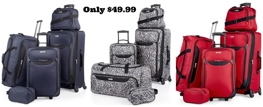 Macy&#39;s: Five Piece Luggage Sets as low as $49.99 Shipped Free to Store - Couponing with Rachel