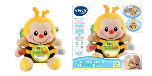 vtech touch and learn musical bee pink