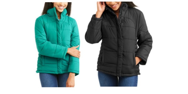 walmart puffer jacket women's