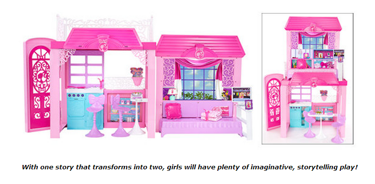 barbie two story house
