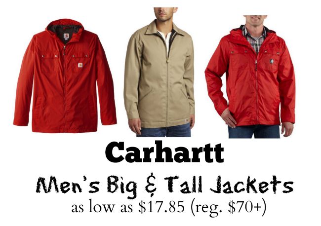 Men’s Carhartt jackets as low as $17.85 (includes big and tall ...
