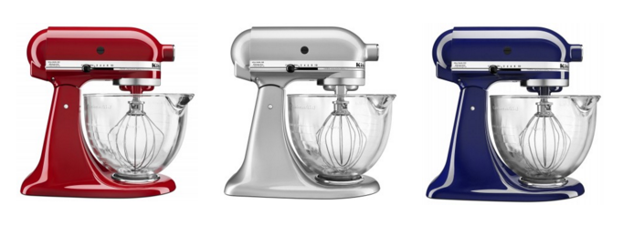 KitchenAid 5-Quart Stand Mixer with Glass Bowl and Flex Edge