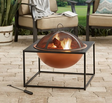 Fire Pit With Copper Finish Bowl Only, Copper Fire Pit Bowl Only