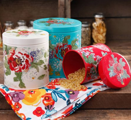 The Pioneer Woman Country Garden 3-Piece Canister Set ONLY $17.88 (Reg ...