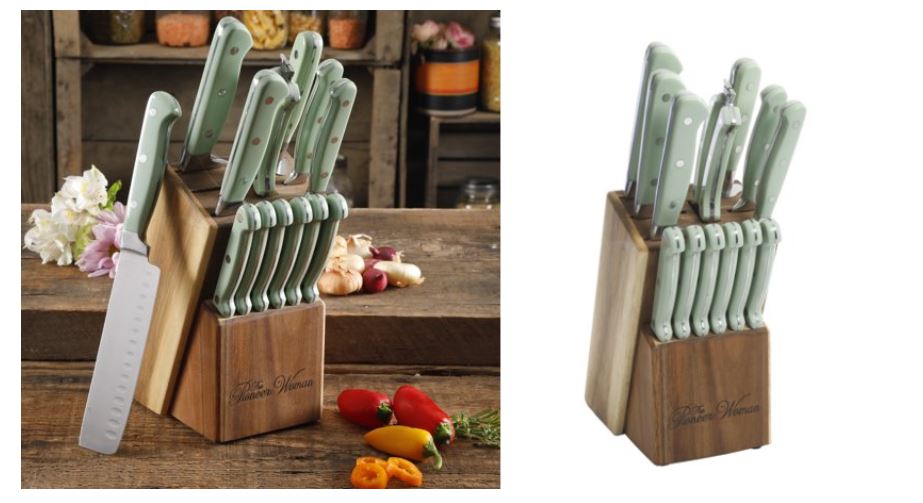 The Pioneer Rustic 14-Piece Cutlery Set With Knife Block for sale
