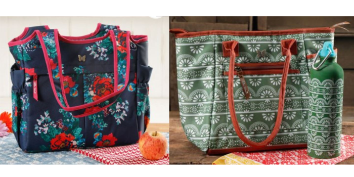 The Pioneer Woman Insulated Lunch Kit Set with Extra Bag and Bottle,  Gorgeous Garden 