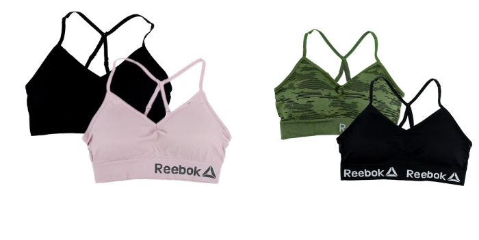 reebok sports bra 2 pack