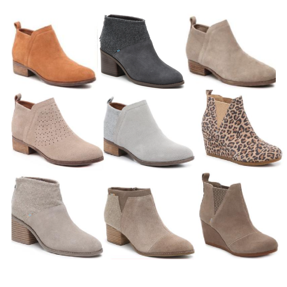 toms wide width booties