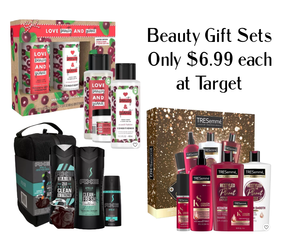 Beauty Gift Sets Only 6.99 Each at Target (reg. 15) Axe, Dove