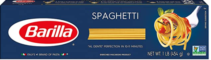 Barilla Spaghetti Pasta, 16 oz. Box (Pack of 8) - Non-GMO Pasta Made with  Durum Wheat Semolina - Italy's #1 Pasta Brand - Kosher Certified Pasta