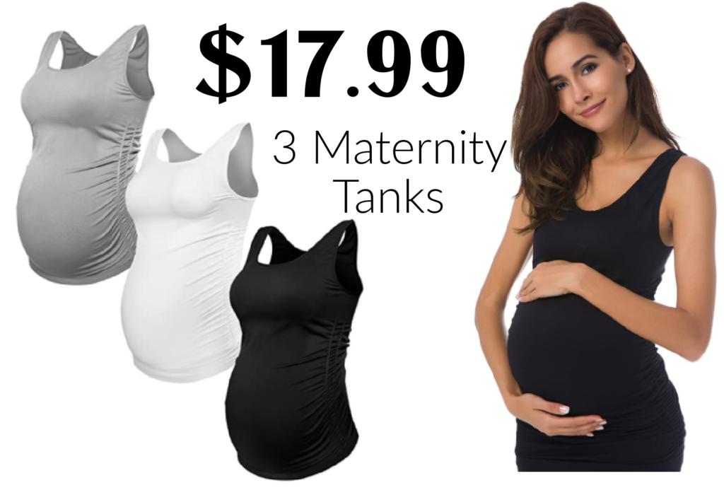 3-Pack Maternity Tanks Only $17.99 ~ Highly Rated! - Couponing with Rachel