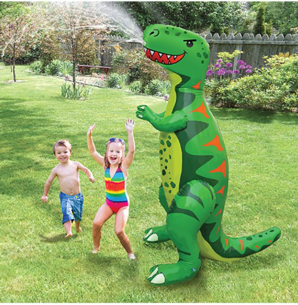 dinosaur blow up sprinkler