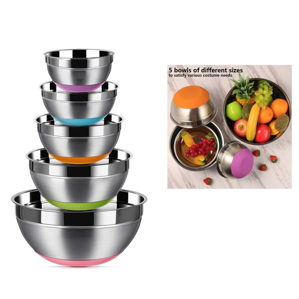 Stainless Steel Colourful 5pcs Bowl Set