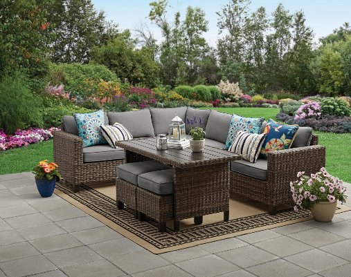 5 Piece Better Homes Gardens, Brookbury All Weather Wicker Sofa Sectional