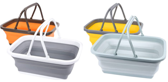 Collapsible 2 Pack Baskets In Two Color Options - Couponing with Rachel