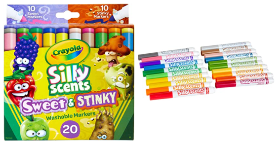 Crayola Silly Scents Sweet & Stinky Scented Washable Markers, 20 Count -  Couponing with Rachel