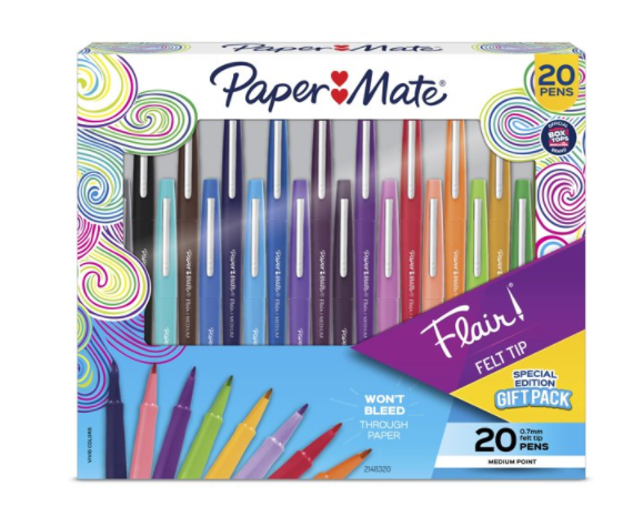 20-Count Paper Mate Flair Felt Tip Pens – only $6.00 - Teacher's