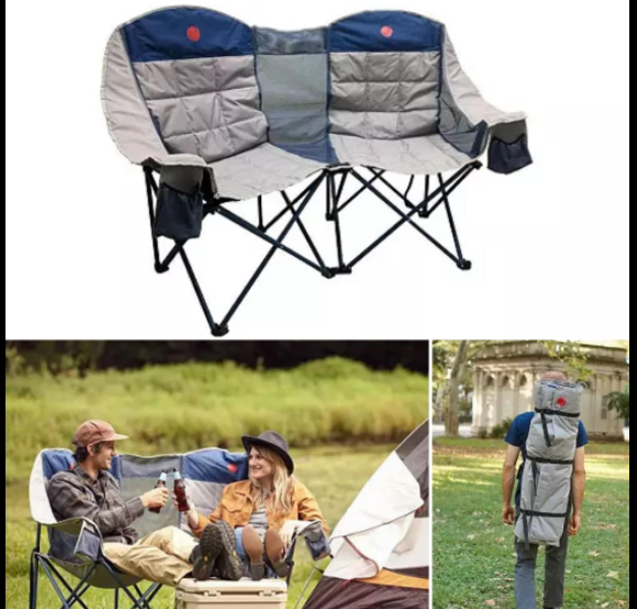 Heavy Duty Double Loveseat Folding Camp Chair Couponing with Rachel