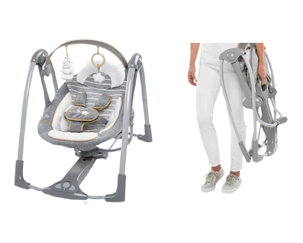 Bright starts ingenuity swing and go bella deals teddy boutique babyswing