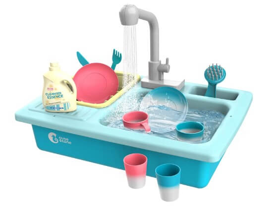 cute stone color changing kitchen sink toys