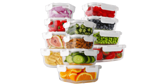 Bayco Glass Food Storage Containers with Lids, [24 Piece] Glass