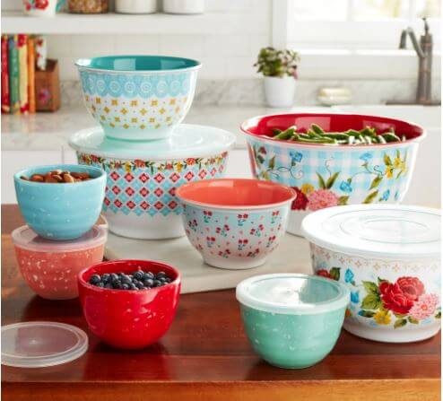 Pioneer Woman Mixing Bowls 18-Piece Set w/ Lids Only $22.96 (reg. $39 ...