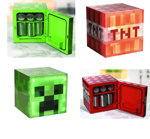LOWEST PRICE ~ Minecraft 9-Can Mini Fridge w/ LED Lights Only