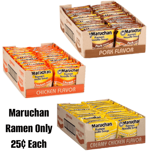 Maruchan Ramen 24Pack Just 6 Shipped on Amazon 25¢ Each Couponing